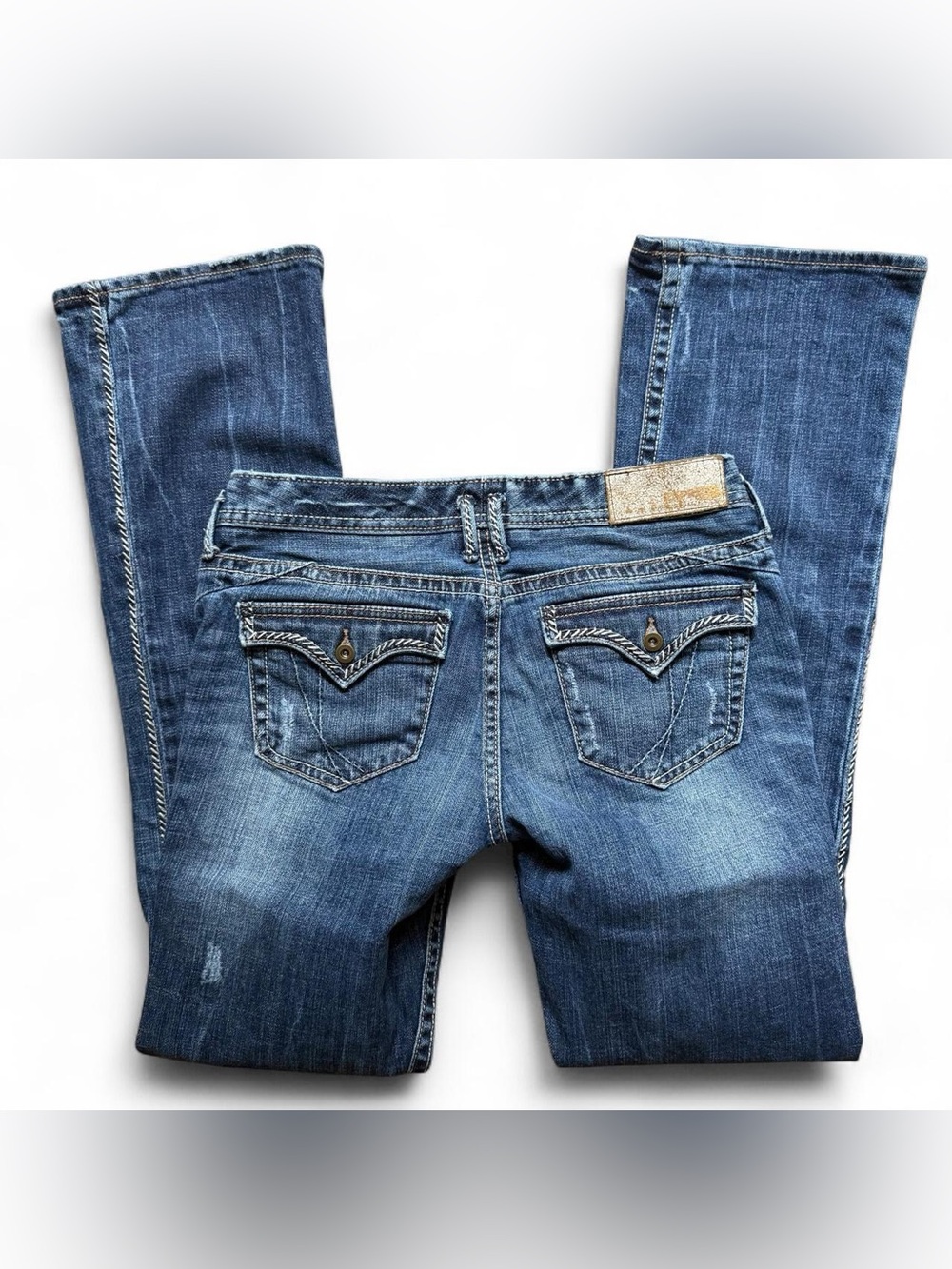 Vintage Y2K Express Stella Flap Pocket Low Rise Bootcut Jeans 4